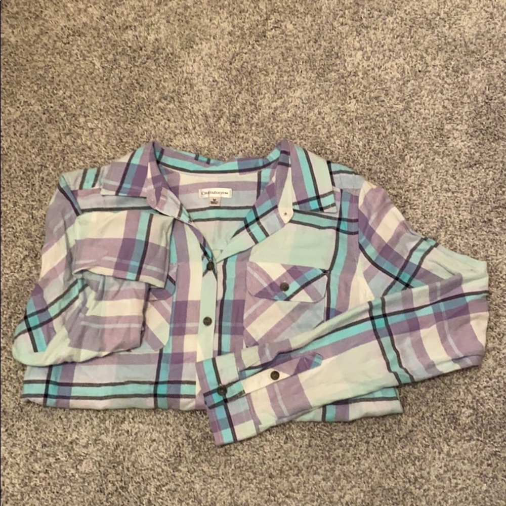 Croft & Barrow Pastel Button-up Flannel Size M